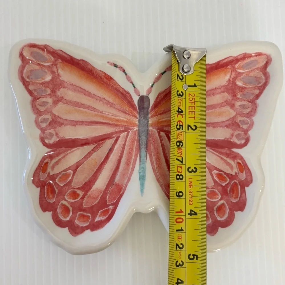 Cracker Barrel Butterfly Trinket Dish Earthenware By Caroline Simas 6.5